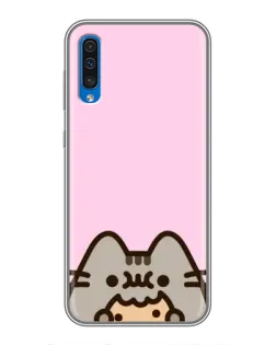 Чехол для Samsung Galaxy A50 2019 (A505F) с картинкой «Pusheen и печенье» Чехол для Samsung Galaxy A50 2019 (A505F) с картинкой «Pusheen и печенье»