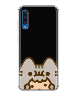 Чехол для Samsung Galaxy A50 2019 (A505F) с картинкой «Пушин на черном»