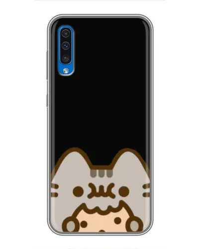Чехол для Samsung Galaxy A50 2019 (A505F) с картинкой «Пушин на черном»