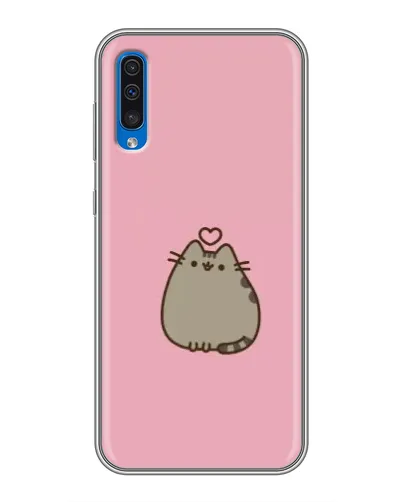 Чехол для Samsung Galaxy A50 2019 (A505F) с картинкой «Pusheen сердце»