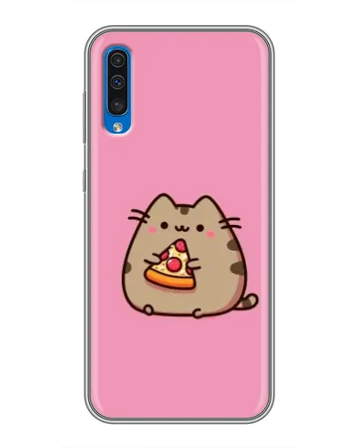 Чехол для Samsung Galaxy A50 2019 (A505F) с картинкой «Пушин с пиццей»