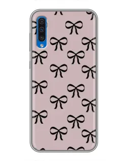 Чехол для Samsung Galaxy A50 2019 (A505F) с картинкой «Черные бантики»