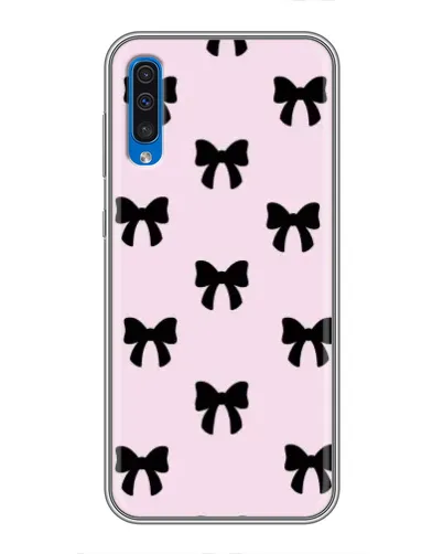 Чехол для Samsung Galaxy A50 2019 (A505F) с картинкой «Черные банты Coquette» Чехол для Samsung Galaxy A50 2019 (A505F) с картинкой «Черные банты Coquette»