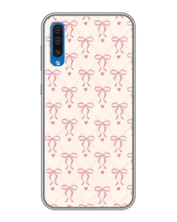 Чехол для Samsung Galaxy A50 2019 (A505F) с картинкой «Розовые бантики Coquette»