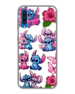 Чехол для Samsung Galaxy A50 2019 (A505F) с картинкой «Стикеры Stitch и Angel»