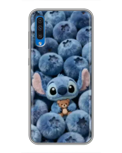 Чехол для Samsung Galaxy A50 2019 (A505F) с картинкой «Стич и голубика»