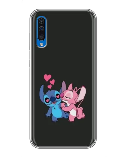 Чехол для Samsung Galaxy A50 2019 (A505F) с картинкой «Анжел целует Стича»