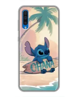 Чехол для Samsung Galaxy A50 2019 (A505F) с картинкой «Стич на серфе»