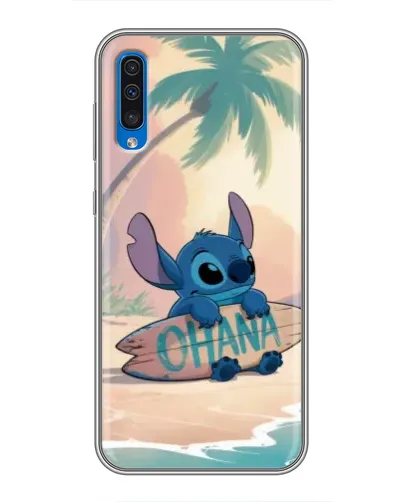 Чехол для Samsung Galaxy A50 2019 (A505F) с картинкой «Стич на серфе»