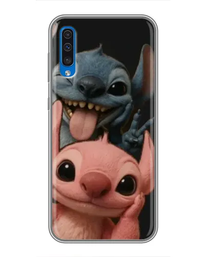 Чехол для Samsung Galaxy A50 2019 (A505F) с картинкой «Стич и Ангел»