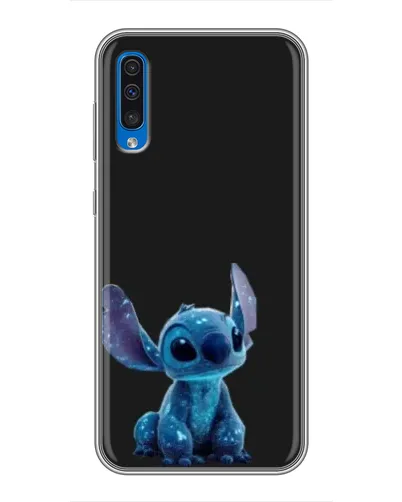 Чехол для Samsung Galaxy A50 2019 (A505F) с картинкой «Стич на черном»