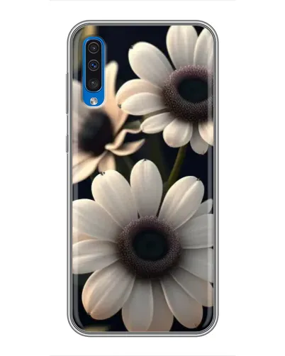 Чехол для Samsung Galaxy A50 2019 (A505F) с картинкой «Белые маргаритки макро»