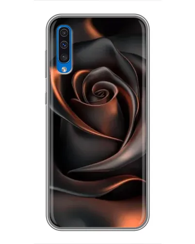 Чехол для Samsung Galaxy A50 2019 (A505F) с картинкой «Шелковая черная роза»