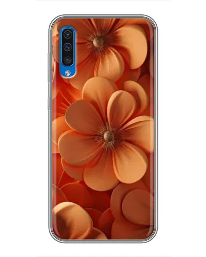 Чехол для Samsung Galaxy A50 2019 (A505F) с картинкой «Оранжевый макро цветок»