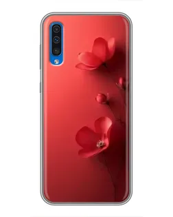 Чехол для Samsung Galaxy A50 2019 (A505F) с картинкой «Маковые соцветия»