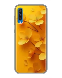 Чехол для Samsung Galaxy A50 2019 (A505F) с картинкой «Золотые лепестки»