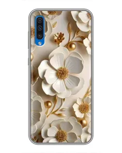 Чехол для Samsung Galaxy A50 2019 (A505F) с картинкой «Белие бумажние  цвети»
