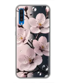 Чехол для Samsung Galaxy A50 2019 (A505F) с картинкой «Нежная сакура и капли»