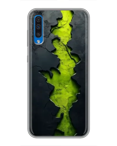Чехол для Samsung Galaxy A50 2019 (A505F) с картинкой «Салатовый разлом скалы»