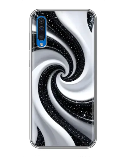 Чехол для Samsung Galaxy A50 2019 (A505F) с картинкой «Черно-белая спираль»