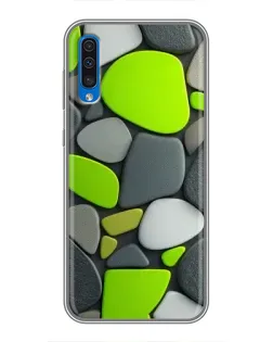 Чехол для Samsung Galaxy A50 2019 (A505F) с картинкой «Яркая неоновая галька»