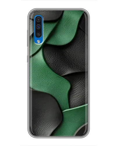 Чехол для Samsung Galaxy A50 2019 (A505F) с картинкой «Зеленые кожаные волны»