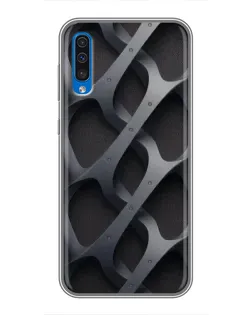 Чехол для Samsung Galaxy A50 2019 (A505F) с картинкой «Объемное серое плетение»