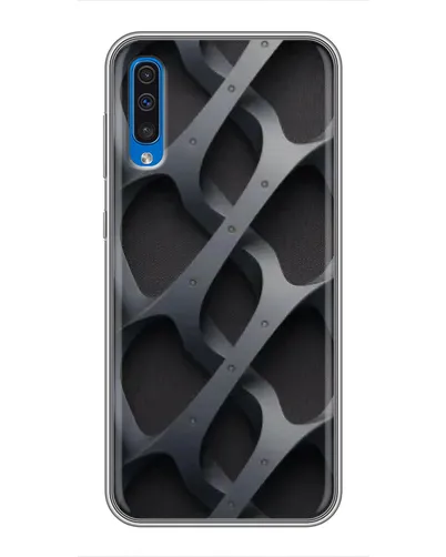 Чехол для Samsung Galaxy A50 2019 (A505F) с картинкой «Объемное серое плетение»