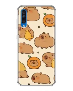 Чехол для Samsung Galaxy A50 2019 (A505F) с картинкой «Капибары с апельсинами» Чехол для Samsung Galaxy A50 2019 (A505F) с картинкой «Капибары с апельсинами»