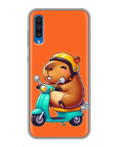 Чехол для Samsung Galaxy A50 2019 (A505F) с картинкой «Капибара на скутере» Чехол для Samsung Galaxy A50 2019 (A505F) с картинкой «Капибара на скутере»