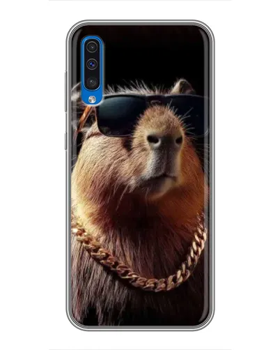 Чехол для Samsung Galaxy A50 2019 (A505F) с картинкой «Капибара золотая цепь» Чехол для Samsung Galaxy A50 2019 (A505F) с картинкой «Капибара золотая цепь»
