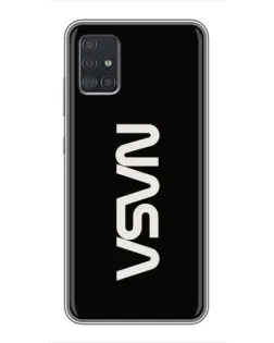Чехол для Samsung Galaxy A51 5G (A516) с картинкой «NASA — вертикальный логотип»