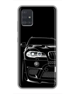 Чехол для Samsung Galaxy A51 5G (A516) с картинкой «Темный силуэт BMW»