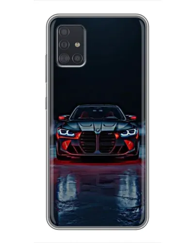 Чехол для Samsung Galaxy A51 5G (A516) с картинкой «BMW на мокрой дороге»