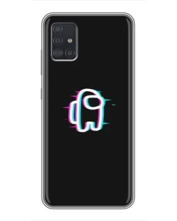 Чехол для Samsung Galaxy A51 5G (A516) с картинкой «Among Us неон»