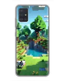 Чехол для Samsung Galaxy A51 5G (A516) с картинкой «Minecraft летний день»