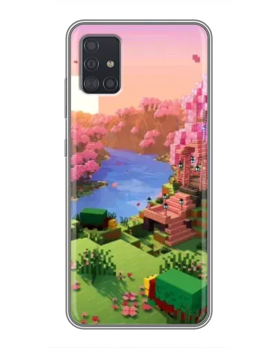 Чехол для Samsung Galaxy A51 5G (A516) с картинкой «Розовое дерево Minecraft»