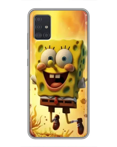 Чехол для Samsung Galaxy A51 5G (A516) с картинкой «Губка Боб прыгает» Чехол для Samsung Galaxy A51 5G (A516) с картинкой «Губка Боб прыгает»
