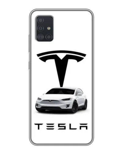Чехол для Samsung Galaxy A51 5G (A516) с картинкой «Tesla White Style»