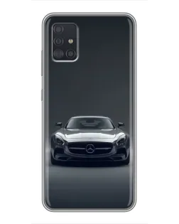 Чехол для Samsung Galaxy A51 5G (A516) с картинкой «Mercedes на черном»