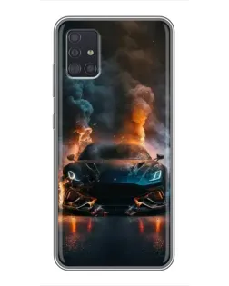 Чехол для Samsung Galaxy A51 5G (A516) с картинкой «Lamborghini дымная эстетика»
