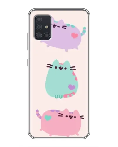 Чехол для Samsung Galaxy A51 5G (A516) с картинкой «Pusheen трио»