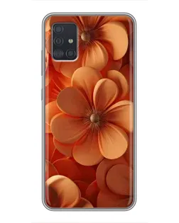 Чехол для Samsung Galaxy A51 5G (A516) с картинкой «Оранжевый макро цветок»