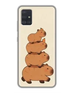 Чехол для Samsung Galaxy A51 5G (A516) с картинкой «Башня из капибар»