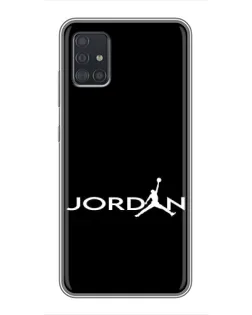 Чехол для Samsung Galaxy A51 (A515) с картинкой «Jordan White Logo»