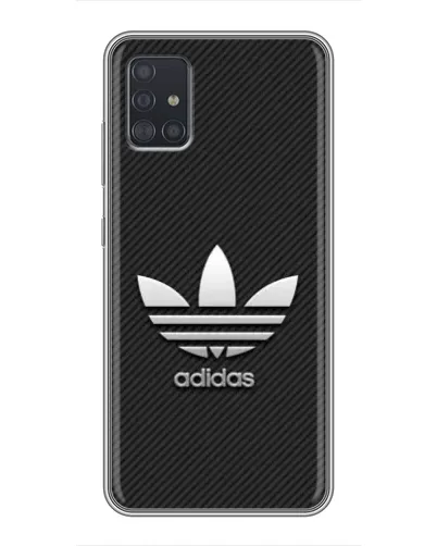 Чехол для Samsung Galaxy A51 (A515) с картинкой «Adidas Карбоновая текстура»