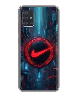 Чехол для Samsung Galaxy A51 (A515) с картинкой «Техногенный стиль Nike»