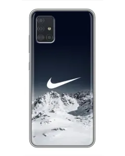 Чехол для Samsung Galaxy A51 (A515) с картинкой «Nike — зимние горы»