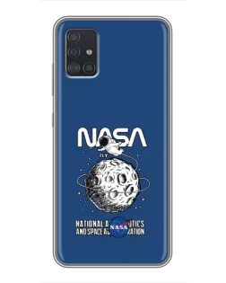 Чехол для Samsung Galaxy A51 (A515) с картинкой «NASA — лунная миссия»