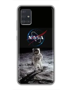 Чехол для Samsung Galaxy A51 (A515) с картинкой «Астронавт на Луне»